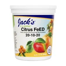 Jack's Classic 20-10-20 Citrus FeED Water-Soluble Fertilizer, 1.5lbs