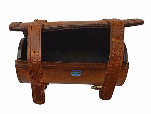 Genuine Leather Tool Roll Bag For Royal Enfield BSA Trumph Norton AJS @US - Picture 4 of 10
