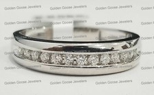 Real Men 10k White Gold 1/4 Ct. Genuine Diamonds Wedding Anniversary Ring Band