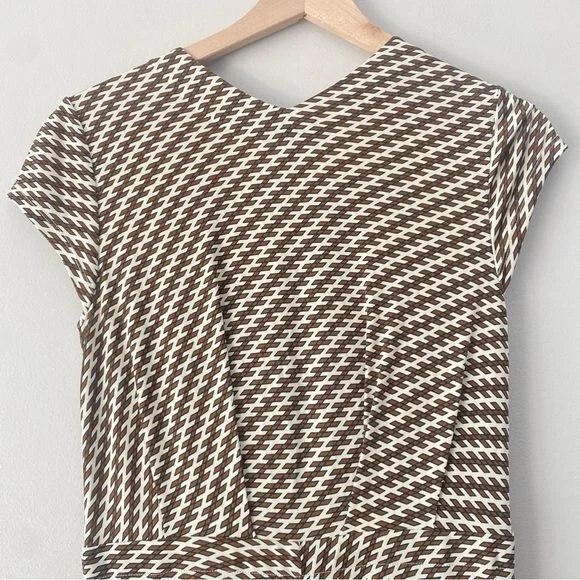 Abito avvolgente Tory Burch Kelsey misto seta asimmetrico S