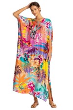 Johnny Was Womens Zeru Tie Neck Maxi Kaftan - CSW6425-A