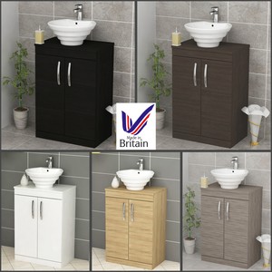Bathroom Vanity Unit Floor Standing 2 Door Cabinet Storage