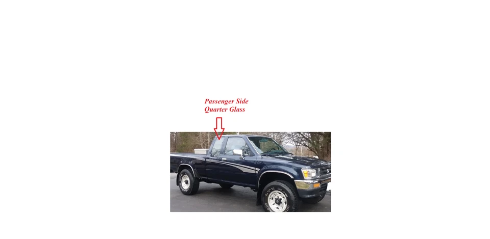 Fit 89-95 Toyota Pickup 2 Door Extended Cab Right Rear Quarter Glass Dark Tinted - Image 3 of 3