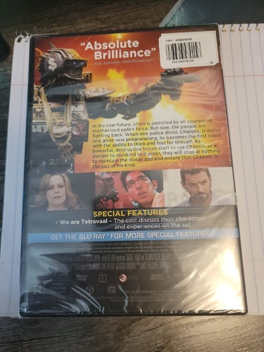 Chappie 2015 Promo DVD New Sigourney Weaver Hugh Jackman Dystopian Robot Sci-Fi - Picture 2 of 2