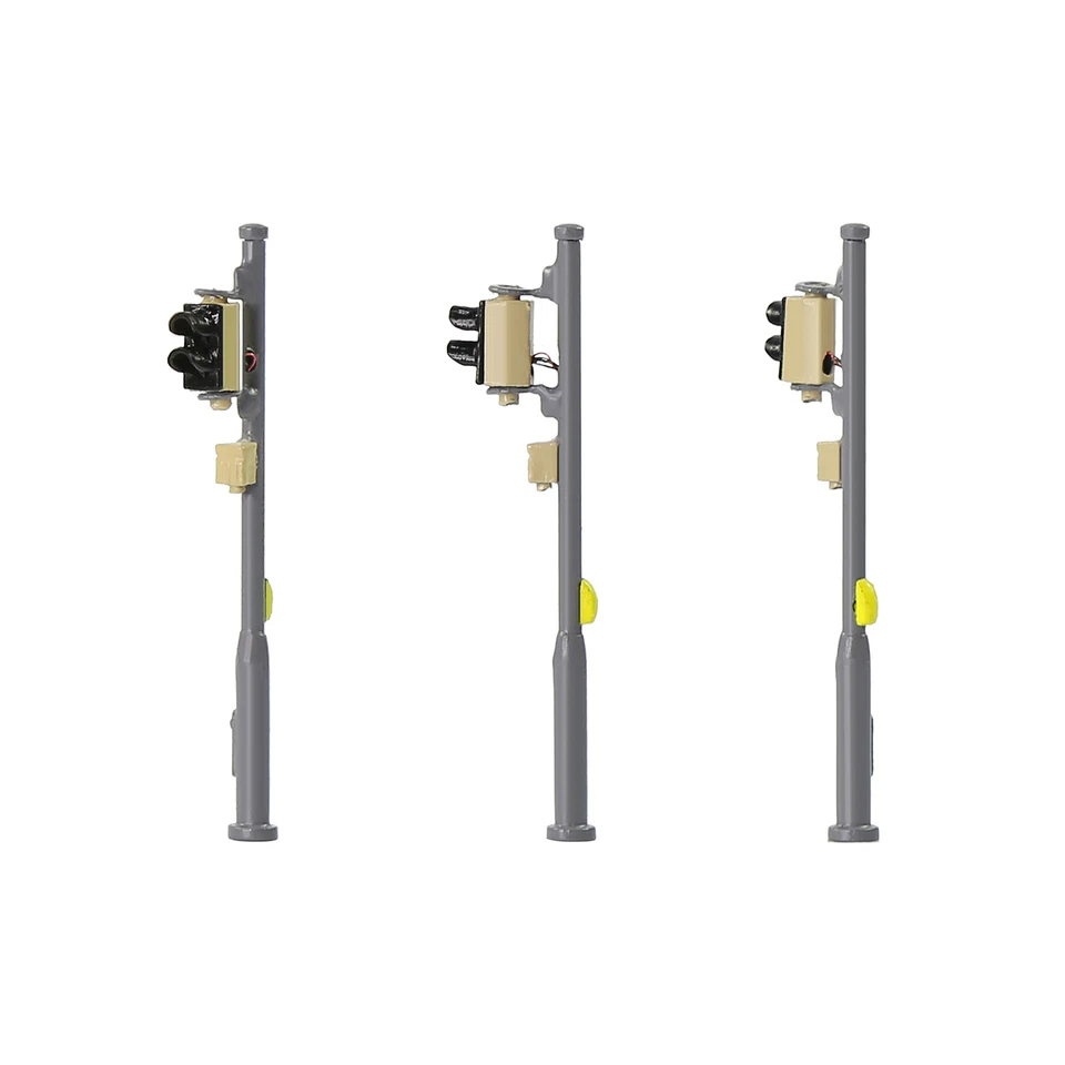 Evemodel 2pcs N Scale Traffic Signal Red Over Green Block Signal Lights JTD1509R - Image 3 of 4