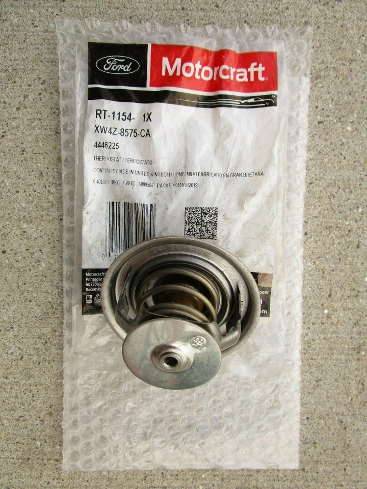 FORD XW4Z-8575-CA XW4Z8575CA MOTORCRAFT RT1154 ТЕРМОСТАТ ОХЛАЖДАЮЩЕЙ ЖИДКОСТИ ДВИГАТЕЛЯ OEM НОВЫЙ - Изображение 2 из 4