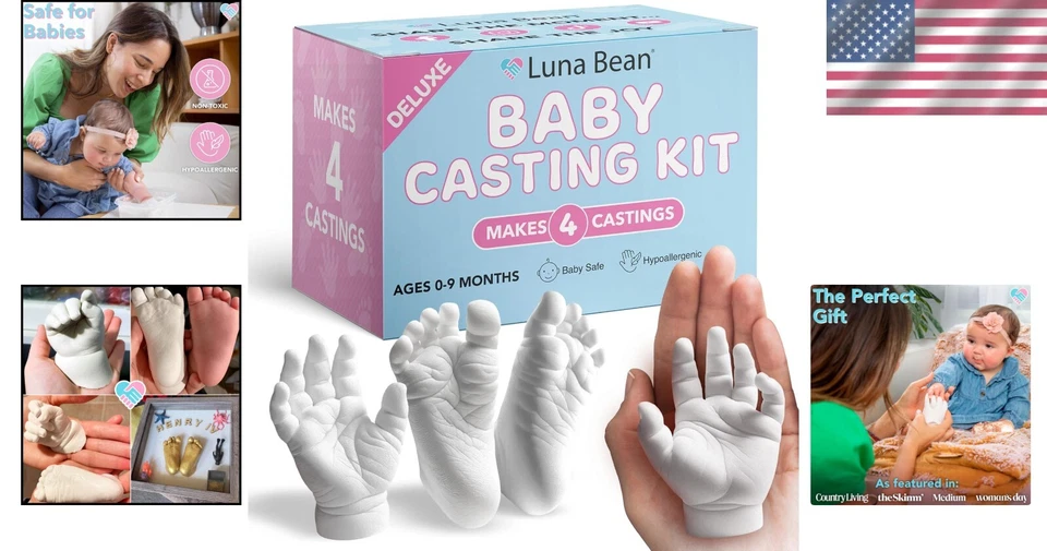 Easy DIY Baby Casting Kit - 4 Mold Hand and Foot Keepsakes for Every Parent - Image 2 of 4