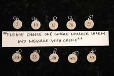 Exclusive Stainless Steel Laser-Etched Number Charm for Weight Watchers Key Ring