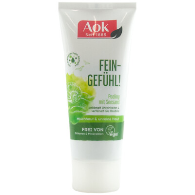 Aok SEESAND - PEELING 1 x 100ml für Misch- und unreine Haut vegan ohne Mineralöl
