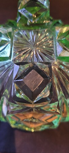 Vintage Bagley Green Glass Rose Bowl 'Duchess' Pattern #3103 - Picture 14 of 17