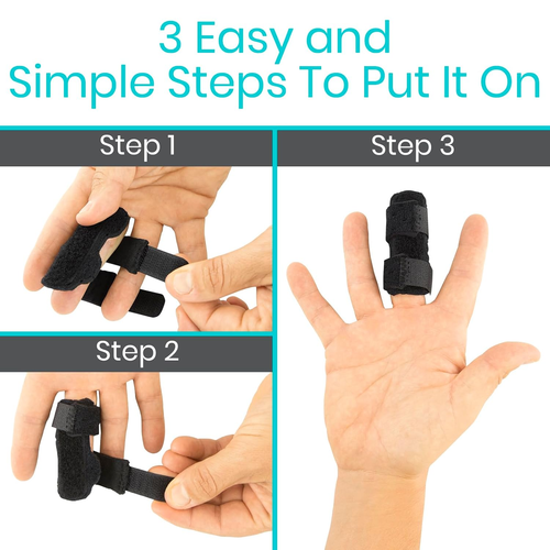 Finger Splint (2 Pack) - Universal Finger Straightener - Broken and Trigger Fing - Picture 9 of 12