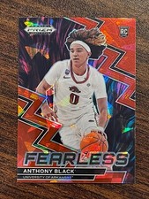 2023-2024 Panini Prizm Draft Anthony Black Black Red Ice Fearless Rookie  Card