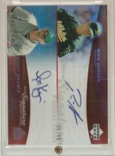 2005 UD Reflections Duel Signatures Red #RHSK Rich Harden / Kazmir RC Rookie Aut