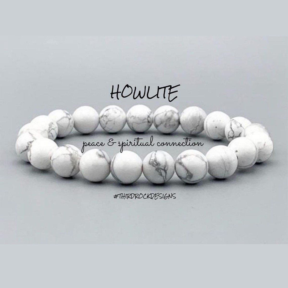 Amazing Howlite Bracelet, Healing Crystal Bracelet, Bracelets for Women Men