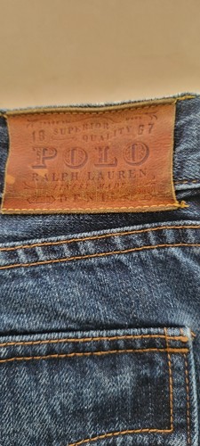 Polo Ralph Lauren Jeans 38 (Meas. 38x30) Blue Rockland 320 Flap Pockets Distress - Picture 5 of 24