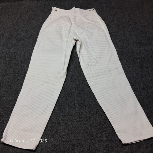 Vintage Gitano Corduroy Pants Women Size 13 / 14 White High Rise 26x30 - Picture 4 of 9