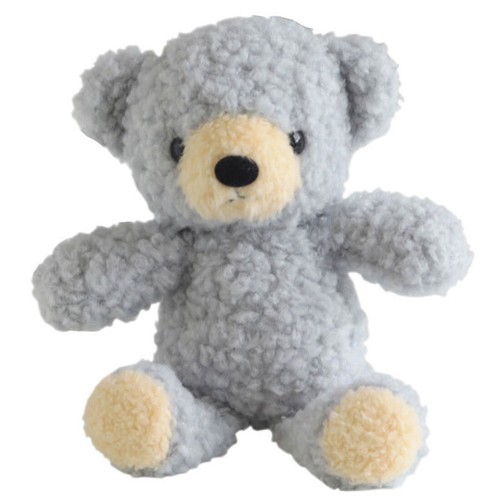 DOUSIN 'fukafuka' Plush bear made in Japan, for a first toy. Col: Icegray 26cm - Picture 1 of 9