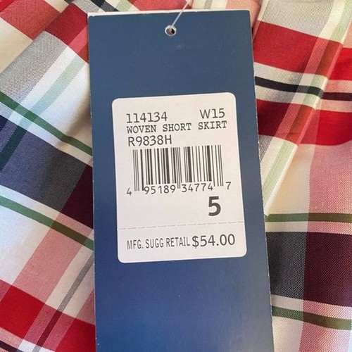 Hartstrings Skirt Girls 5 Classic Silk Red Blue and White Plaid New - Picture 3 of 6