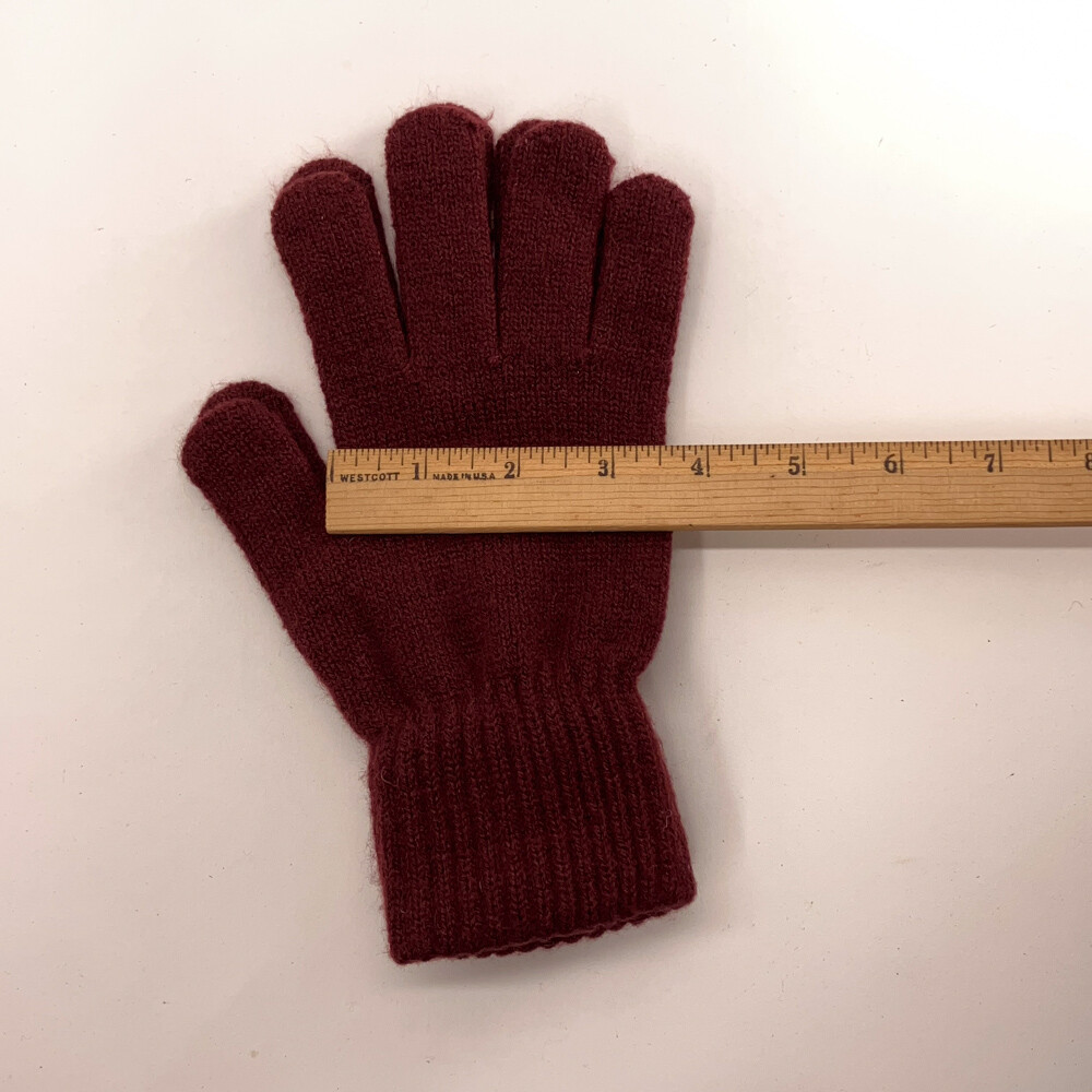Classic Plain Stretch Winter Thin Gloves Cranberr… - image 4