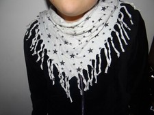 Sciarpa bambina M&Co/bianca STARS sciarpa invernale con volant, scialle taglia 4-10 anni