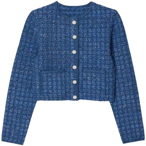 Sandro Blue Waffle Knit Jacket Coats/Trousers /Sleeveless Dresses Women - Picture 11 of 16