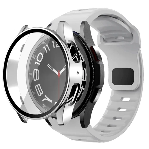 Band + Case Cover For Samsung Galaxy Watch 7/6/5/4/FE 40/44mm Silicone Strap - Picture 9 of 30