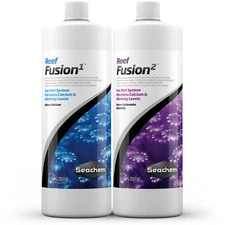 Seachem Reef Fusion 1 & 2 Combo Pack 2x 1 Liter Liquid Reef Calcium & Alkalinity