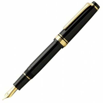 Sailor Professional Gear Slim Gold Fountain Pen Black Extra Fine