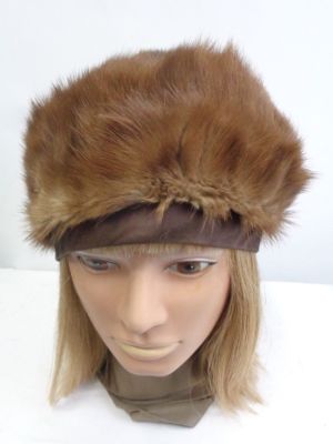 EXCELLENT CANADIAN PASTEL MINK TAIL FUR HAT CAP WOMEN WOMAN SIZE ALL MINT CANADIAN PASTEL MINK TAIL FUR HAT CAP WOMEN WOMAN SIZE  main image 4