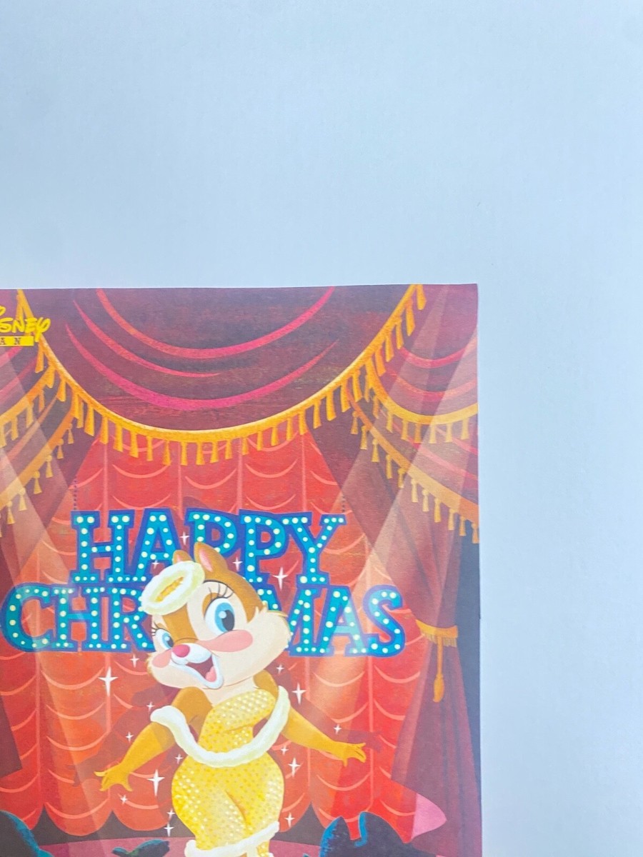 Chip 'n Dale Disney Fan Limited Postcard Happy Christmas