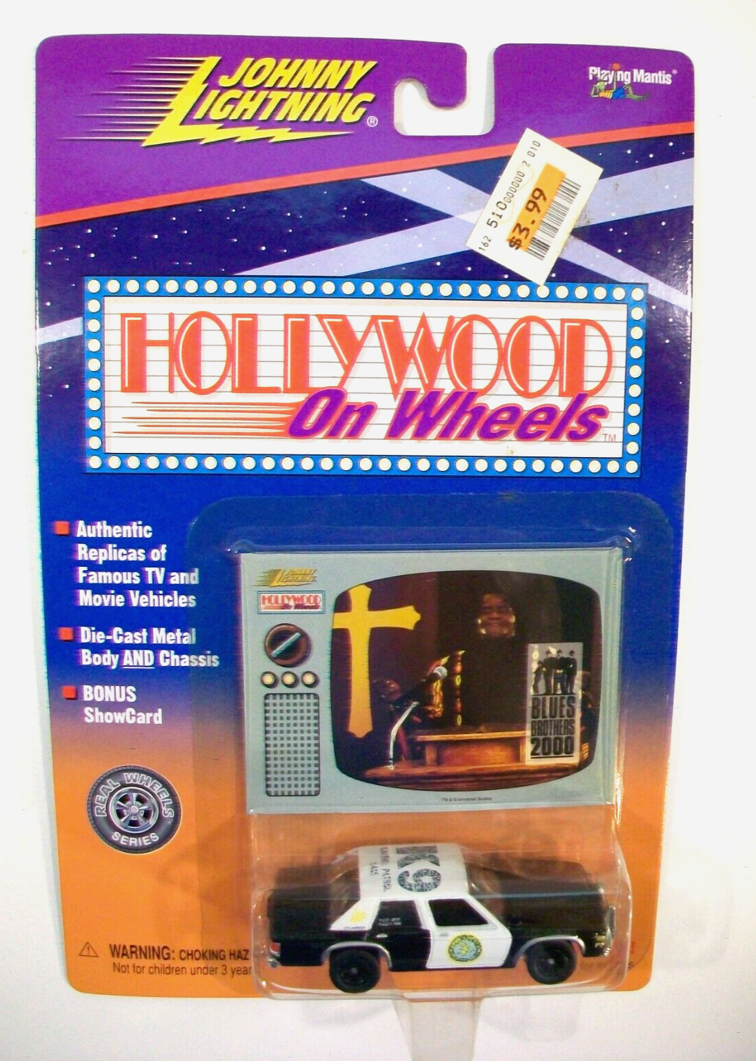 New Johnny Lightning Hollywood On Wheels Blues Brothers Die-Cast K9 Police Car