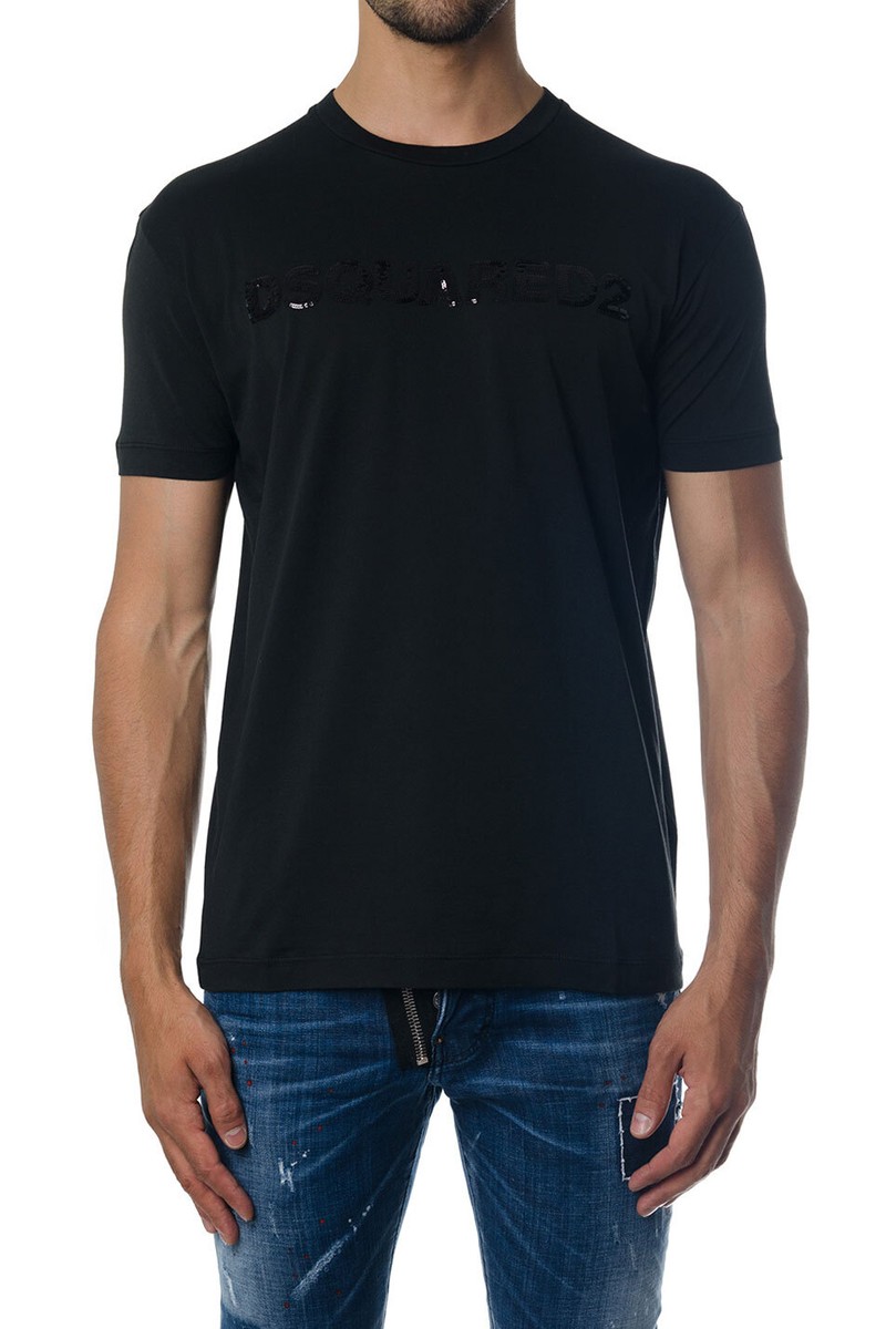 【関税込み】D SQUARED2 Hardcore print shiny jersey t-shirt D SQUARED2 SHINY JERSEY T-SHIRT WITH HARDCORE PRINT (D