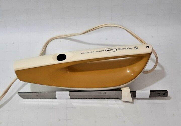 Vintage Hamilton Beach Scovill Electric Knife Model 275G Gold Made in