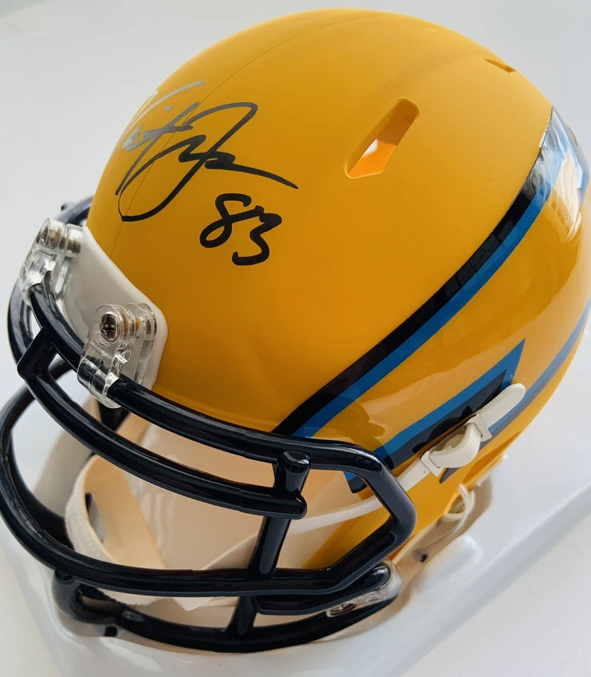 Мини-шлем с автографом Винсента Джексона из Лос-Анджелеса San Diego Chargers сертификат подлинности - Изображение 3 из 4