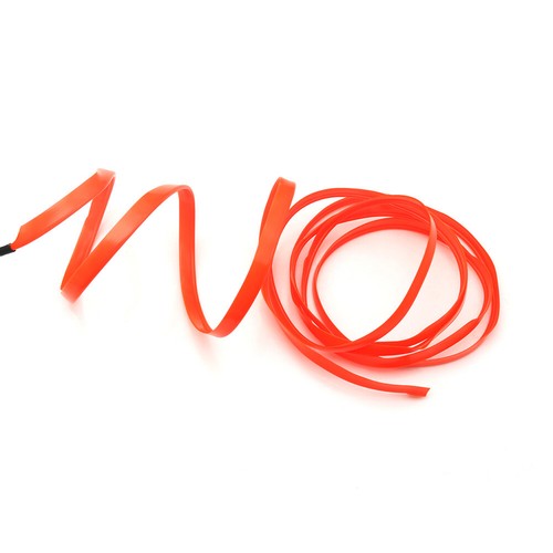 16FT Car Interior LED Neon Lights Decor Atmosphere El Wire String Lamp Orange 2M - Imagen 9 de 21