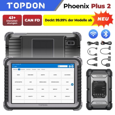 2025 TOPDON Phoenix Plus 2 KFZ OBD2 Diagnosegerät ECU Coding Alle System CAN FD