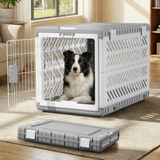 Collapsible Dog Crate for Large/Medium Dogs - 36" L Foldable Dog Cage No-Tool