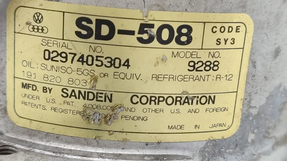 SD5089288 COMPRESSEUR DE CLIMATISATION / 2357690 POUR SEAT TOLEDO I 1L2 1.8 I - Photo 4/4