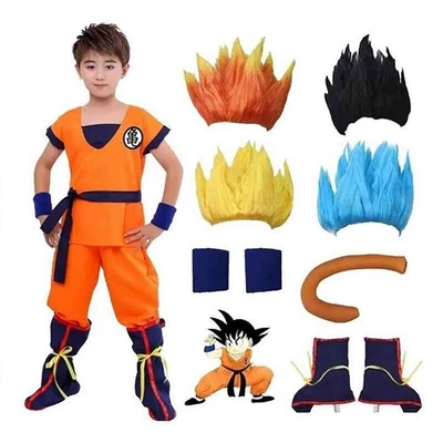 MARKENLOS Kinder Erwachsene Anime Dragon Ball Z Son GoKu Cosplay Kostüm Outfit Fasching