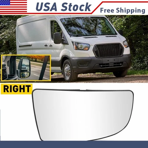 Mirror Glass Lower Passenger Right For 2015-22 Ford Transit 150 250 350 350 HD P