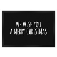 We Wish You A Merry Christmas FußMatte XL In Schwarz-Weiß FußMatte Fussmatte
