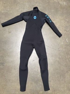Roxy Women's 3:2mm School Rental Black Long Sleeve Back Zip Wetsuit, Size 2