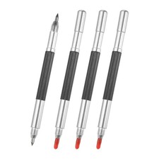 Tungsten Carbide Scriber, 4 PCS Double Head Design Etching Engraving Pen, Silver