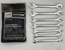 Craftsman 9 4306 Super-tuff 7 Pc Set Sae Open End Ignition Wrench Wcase Usa
