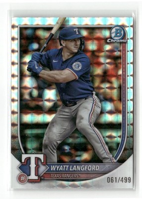 2025 Bowman Chrome #36 Wyatt Langford Geometric #/499