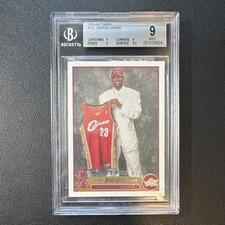 2003-04 Topps LeBron James Draft Pick #1 Rookie #221 Cavaliers BGS Mint 9