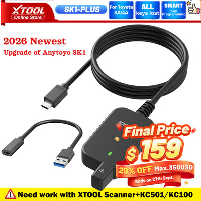 2026 XTOOL AnyToyo SK1 For Toyota Lexus 8A/4A Smart Key Programming All Key Lost