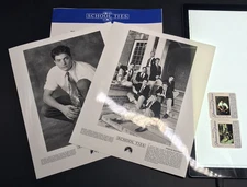 1992 SCHOOL TIES Brendan Fraser & Matt Damon Press Kit w/ 2 Slides 2 Photos