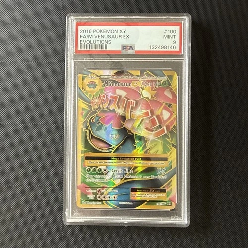 Pokémon M Venusaur EX 100/108 Evolutions Ultra Rare Full Art Holo PSA 9 230HP