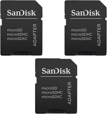 3 Pack SanDisk MicroSD to SD Memory Card Adapter with Built-in Write Protection